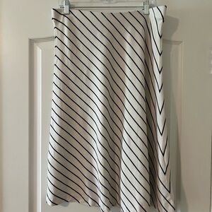 Ann Taylor Striped Navy and White Women's Skirt